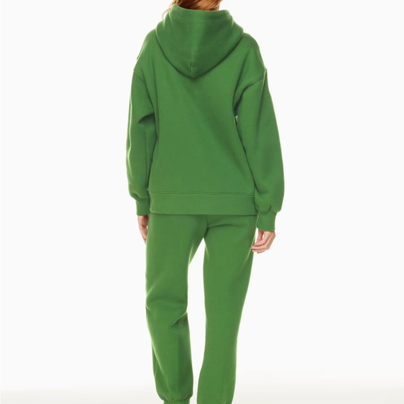 TNA Green Terry Sweatfleece Zip Up Hoodie - Picture 3 of 5